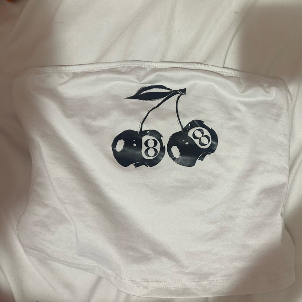 Cute white tube top shein